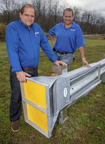 Joshua and Chris Harman, founders of SPIG Industry, with the SGET End Terminal